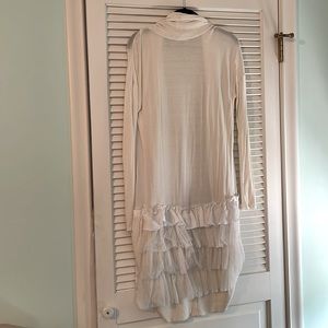 MonnaLisa Chic designer ruffle ivory sweater women